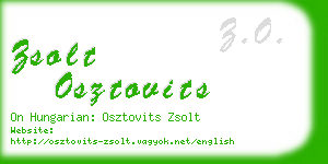 zsolt osztovits business card